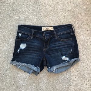 Dark wash Hollister jean shorts
